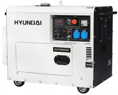 Дизельный генератор в шумопоглощающем корпусе HYUNDAI DHY 8000SE ― HYUNDAI