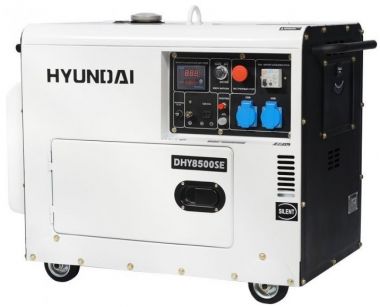 Дизельный генератор в шумопоглощающем корпусе HYUNDAI DHY 8500SE ― HYUNDAI